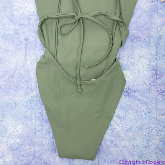 NEW Free People X Mare Perpetua Essential One Piece Swimsuit In Sage, L - Picture 8 of 16